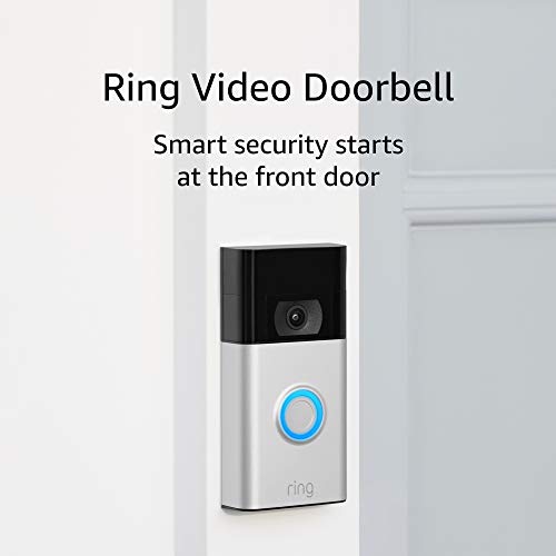 Ring Video Doorbell - 1080p HD video, improved motion detection, easy installation (2020 release) – Satin Nickel