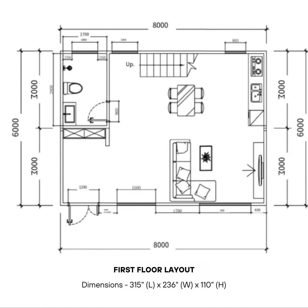 Barn Homes Double Story Flat Pack House with Bathroom and Kitchen, Foldable Tiny Home, 20ft & 40ft, Mobile House, Modular Homes, Container Homes, Tiny House to Live in, Cabin Prefab (40FT)