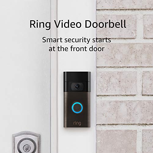 Ring Video Doorbell - 1080p HD video, improved motion detection, easy installation (2020 release) – Satin Nickel