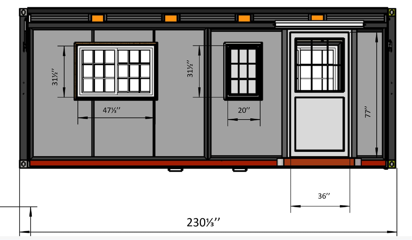 Portable Prefabricated Tiny Home 13x20ft, Mobile Expandable Plastic Prefab House for Hotel, Booth, Office, Guard House, Shop, Villa, Warehouse, Workshop (with Restroom)