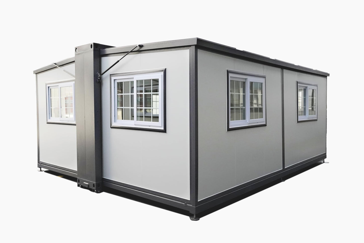 Portable Prefabricated Tiny Home 13x20ft, Mobile Expandable Plastic Prefab House for Hotel, Booth, Office, Guard House, Shop, Villa, Warehouse, Workshop (with Restroom)